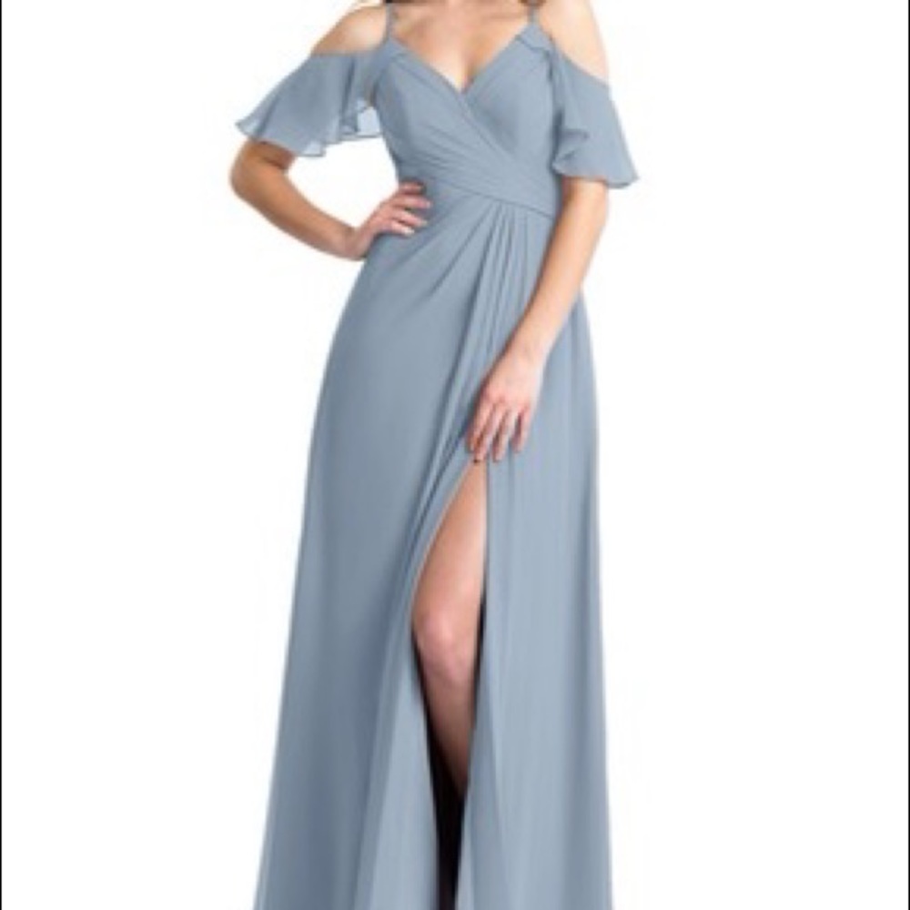 Azazie Dakota Dusty Blue Dress